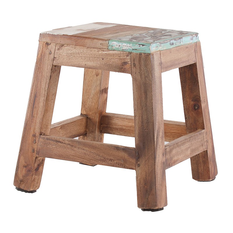 Repose Pieds En Bois De Mahogani Bergen 28x28x28cm Qechic