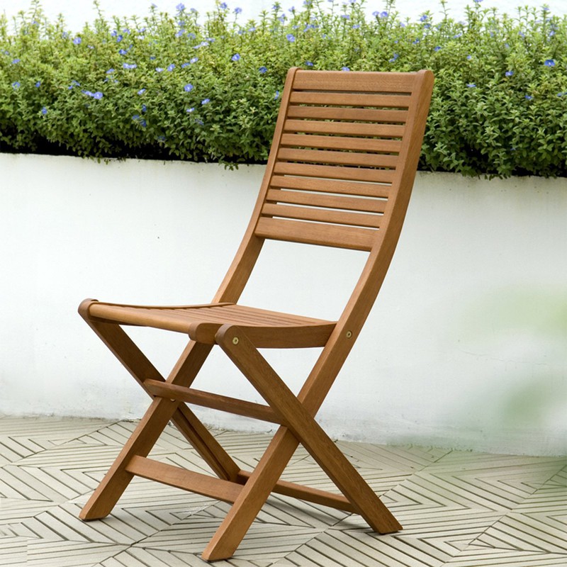 Chaise De Jardin Pliante En Bois Chillvert Milan X X Cm Qechic