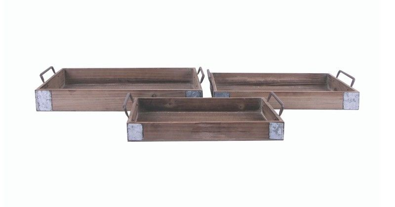 3. Set de bandejas de madera