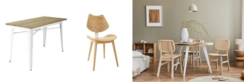 4. La naturalidad de los muebles de salón de estilo nórdico.