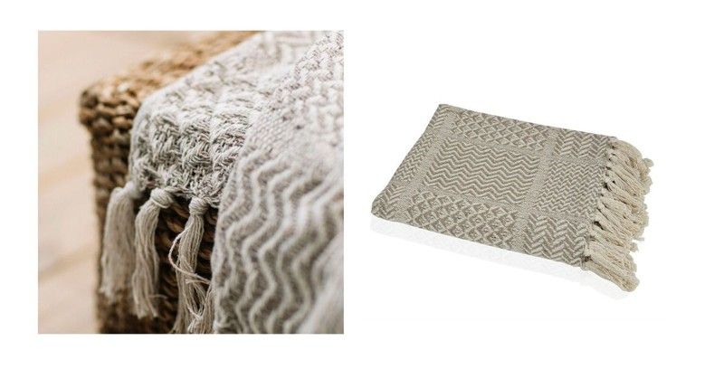 Suaves mantas y románticos cojines para tardes de película