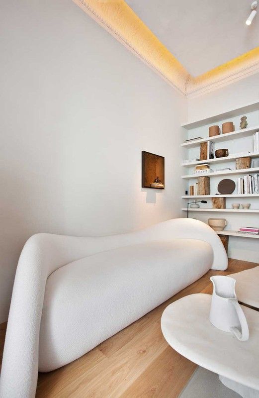 La zona de estar de la diseñadora Lona de Santos