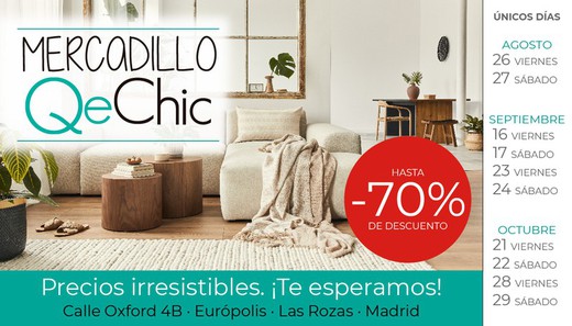 Mercato QeChic: il tuo appuntamento con design fino a -70%