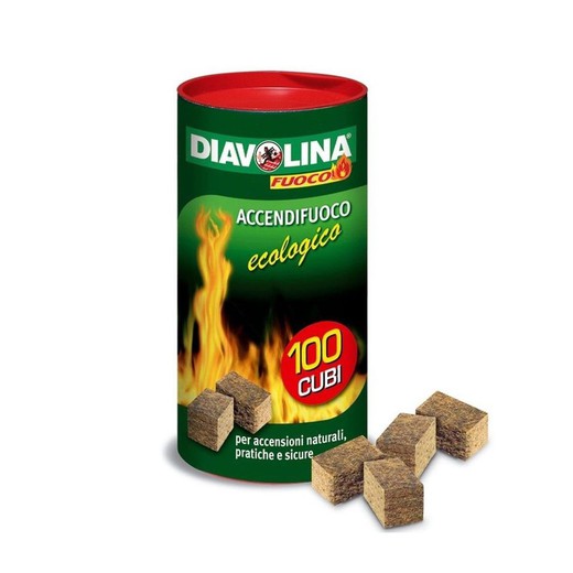 100 Pastillas de encendido de madera y cera | Diavolina
