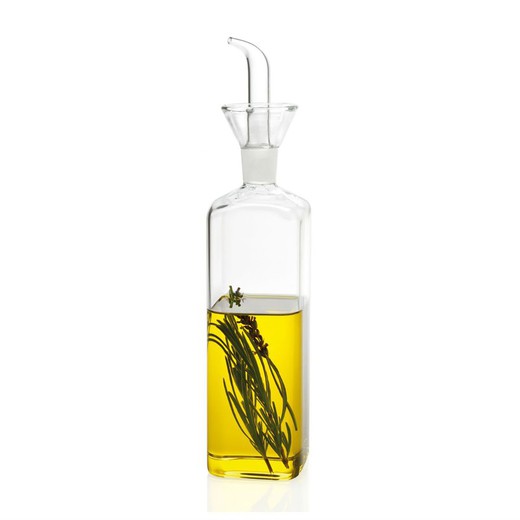 Bottiglia per olio in vetro 500 ml, 6x6x27 cm
