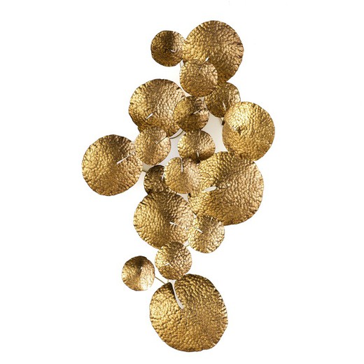 Goudkleurig metalen wandornament, 90x30x150cm