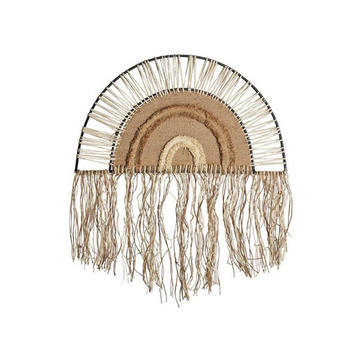 WHIL Jute and Iron Natural/Beige Wall Ornament, 60x2x75 cm.