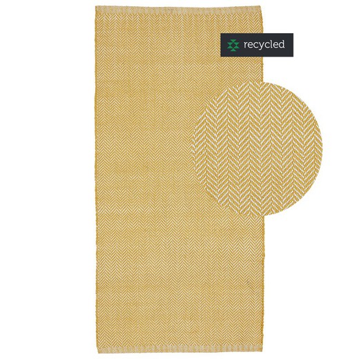 100% PET recyclé mat jaune, 70 x 250 cm