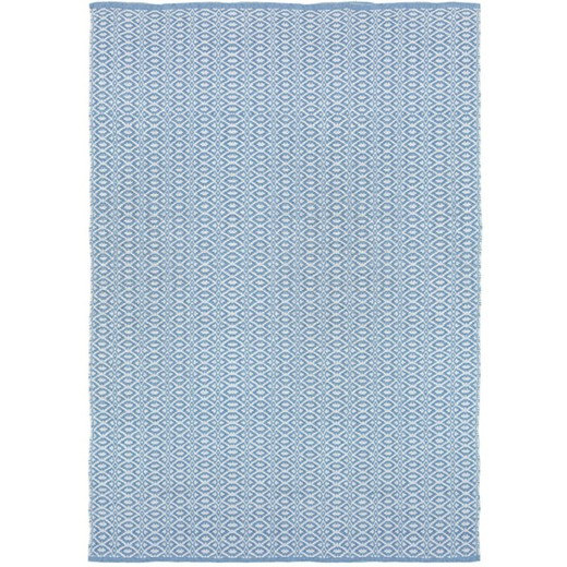 Tapete PET azul 100% reciclado e natural, 140 x 200 cm