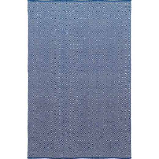 100% recycled PET blue and natural rug, 200 x 300 cm