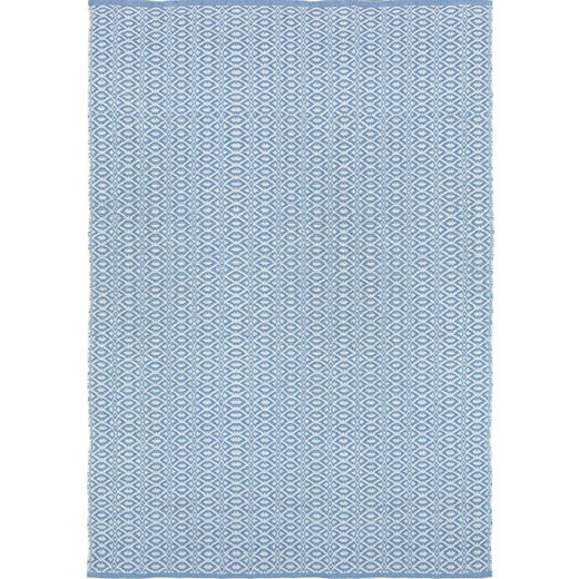 100% gerecycled PET blauw en natuurlijk tapijt, 70 x 250 cm