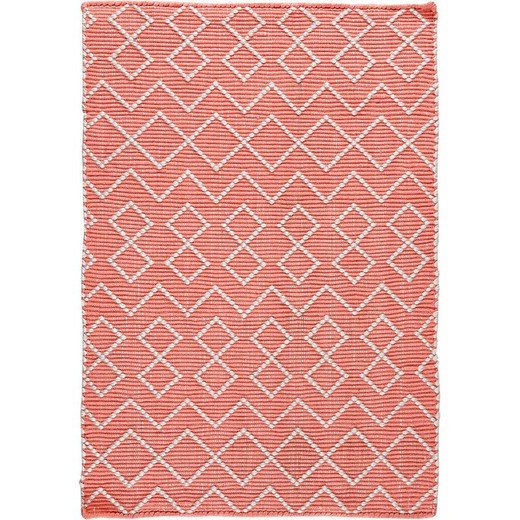 100% recycled PET coral rug, 70 x 140 cm