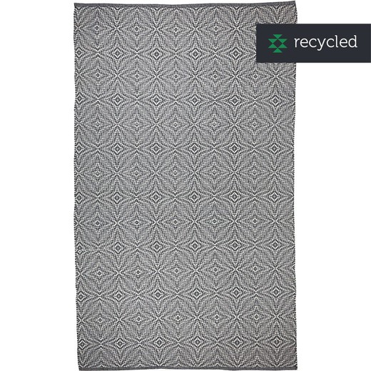 100% recycled PET gray carpet, 140 x 200 cm