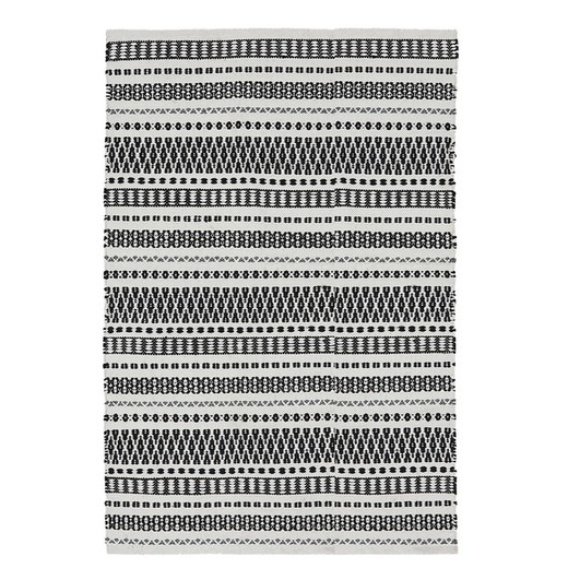 100% recycled PET black and white rug, 140 x 200 cm