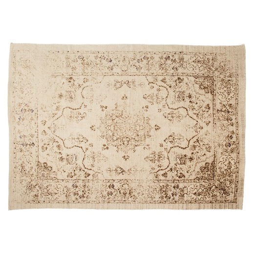 Beige cotton rug, 180 x 120 cm | Zen