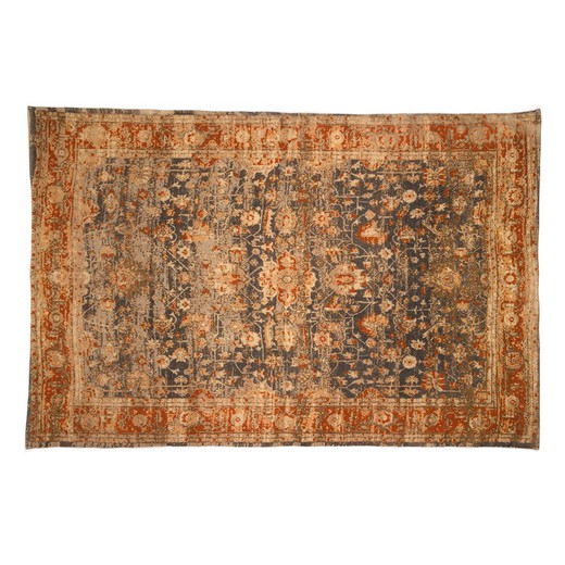 Multicolored cotton rug, 180 x 122 x 1 cm | Rose