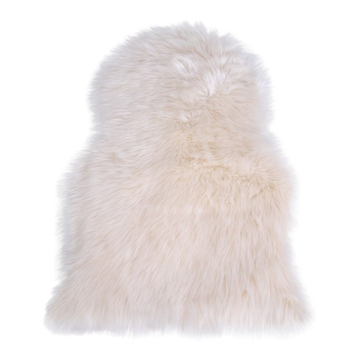 Faux Fur Rug in White, 85 x 50 x 6.5 cm | Lambskin Artificial