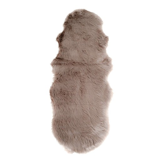 Faux Fur Rug in Taupe, 180 x 60 x 6.5 cm | Artificial Lambskin