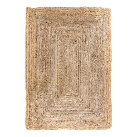 Alfombra rectangular de yute en natural, 240 x 180 x 1 cm | Bombay