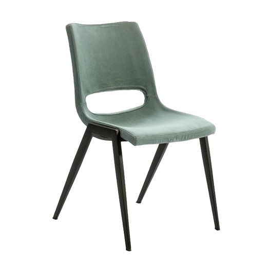 ALOHA-Foam chair and aquamarine metal, 59x50x85 cm