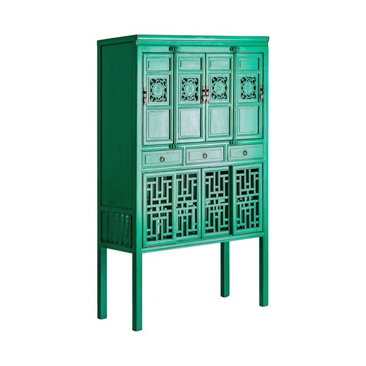 Madia ANTIQUE in Pino Verde, 110x50x190 cm.