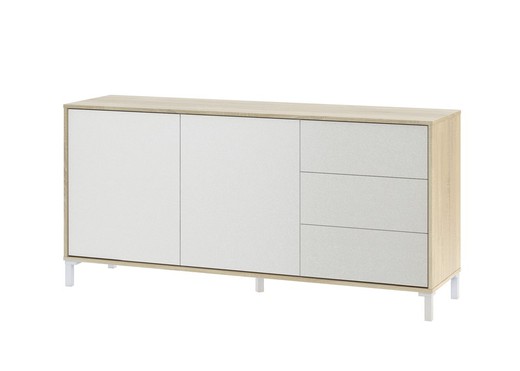 Natural/white wood sideboard, 154x41x74 cm | BROOKLYN