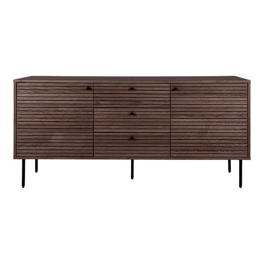 Dressoir van gerookt eikenfineer, 150 x 40 x 74 cm | Kioto