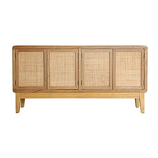 Wooden sideboard made of fir wood in natural, 160 x 40 x 80 cm | Doazit