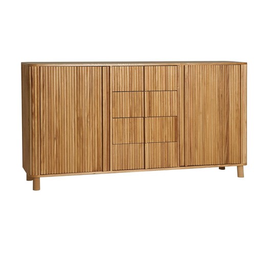 Aparador de madera de paulownia en natural, 160 x 40 x 90 cm | Skagen