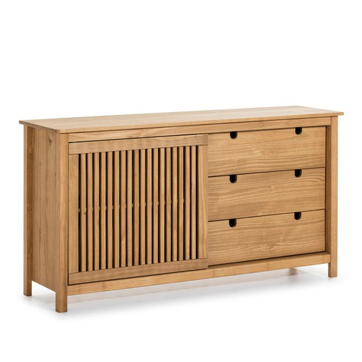 Pine wood sideboard, 150 x 40 x 80 cm | Bruna