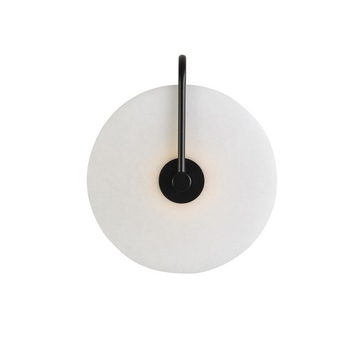 White marble and metal wall light, 25x10x29 cm