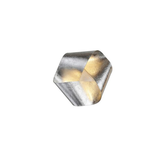 Metall- och Silverblad Triad Sconce Silverpläterad, 30x14x30cm