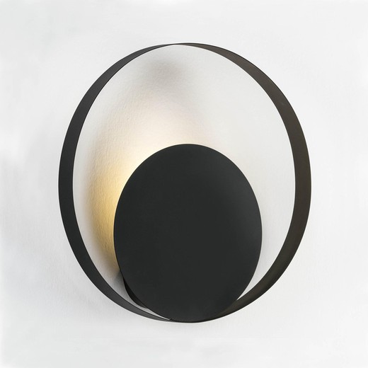 Aplique de metal negro, 30 x 11 x 31 cm | Circle