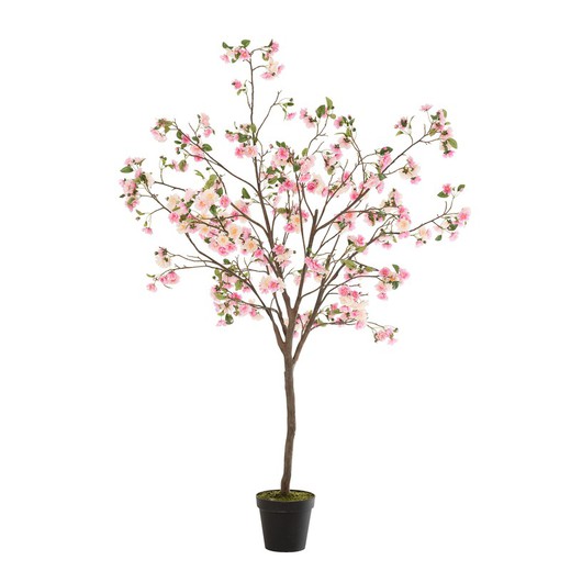 Blühender Kunststoffbaum L Rosa/Braun, Ø100x192cm
