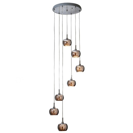 Lampada da soffitto ARIAN-Dimable cromata, 50 x 85 cm