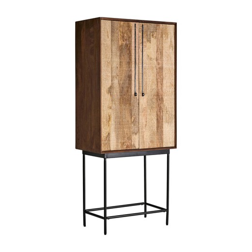 Armoire en bois de manguier Trap, 70x40x160cm