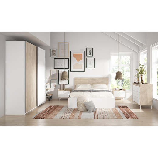 Armario de madera gris claro, 100 x 49 x 180 cm — Qechic