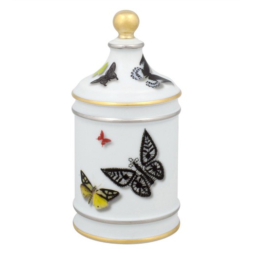 Azucarero de porcelana en multicolor, Ø 6,7 x 13,4 cm | Butterfly Parade