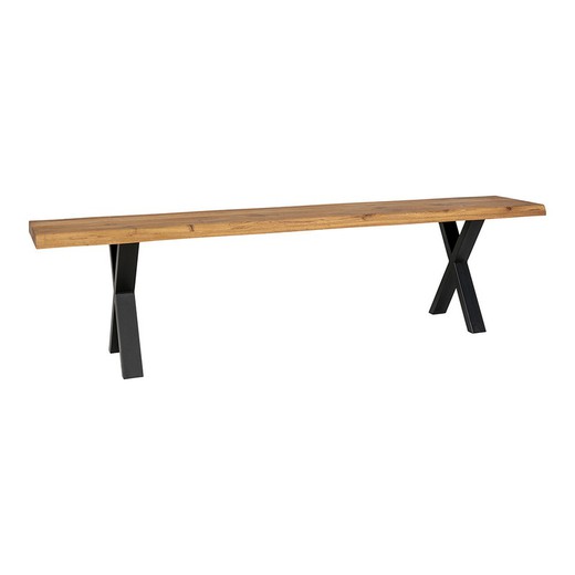 Banco de madera de roble en natural, 180 x 32 x 46 cm | Toulon