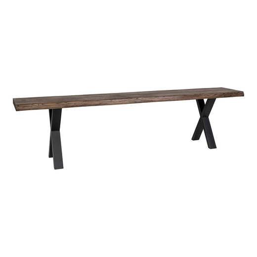 Banco de madera de roble en natural ahumado, 180 x 32 x 46 cm | Toulon