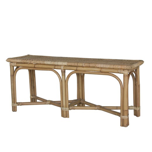 Rattan bench in natural, 110 x 30 x 45 cm | Parma