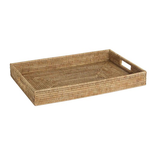 Bandeja de ratán en natural, 56 x 36 x 7 cm | Rattan