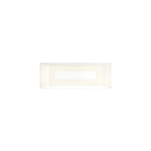 Bandeja S de porcelana en marfil, 32,4 x 11,9 x 2 cm | Ivory