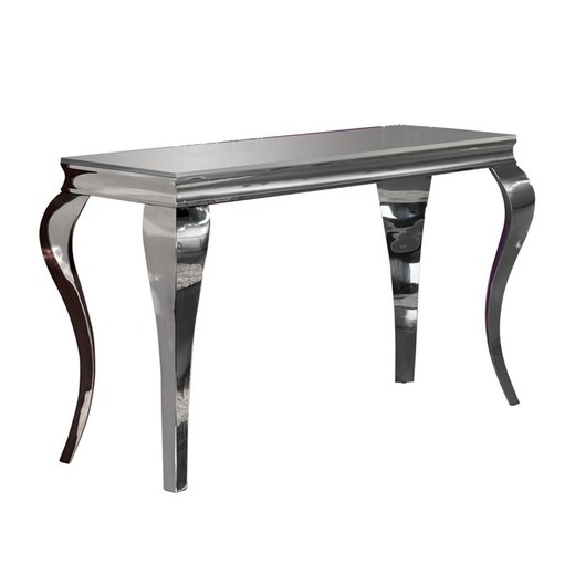 BARROQUE-Steel and Glass Console, 48x128x75 cm