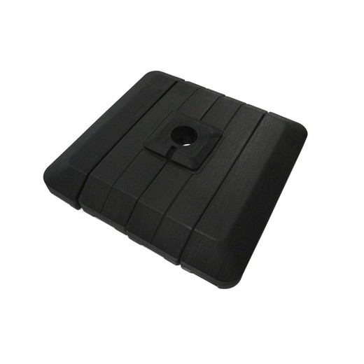 Base de Sombrilla Rellenable de Plástico Negra 4 piezas, 97,5x98x18,5 cm