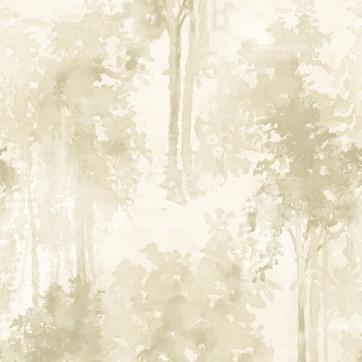 BASIL 1-Carta da parati foresta beige, 1005x53 cm