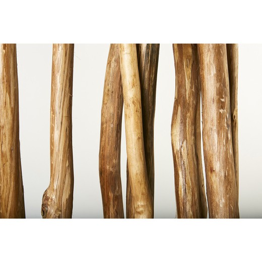Biombo separador ramas teka natural de 90 x 26 x 190 cm
