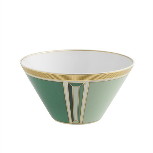 Bol de cereales de porcelana en multicolor, Ø 15,1 x 7,9 cm | Emerald