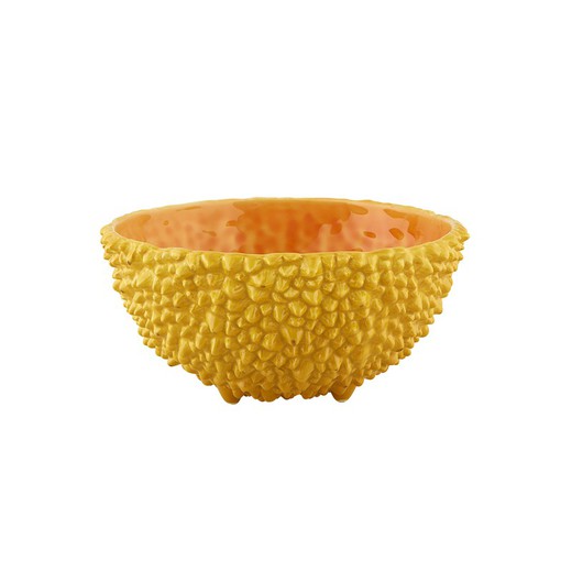 Lergodsskål i gult och orange, Ø 16,7 x 8 cm | Amazon