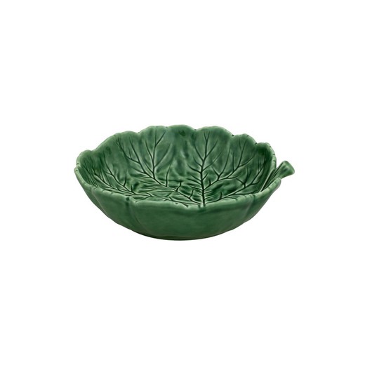 Green earthenware bowl, 20 x 19 x 5 cm | Geranium